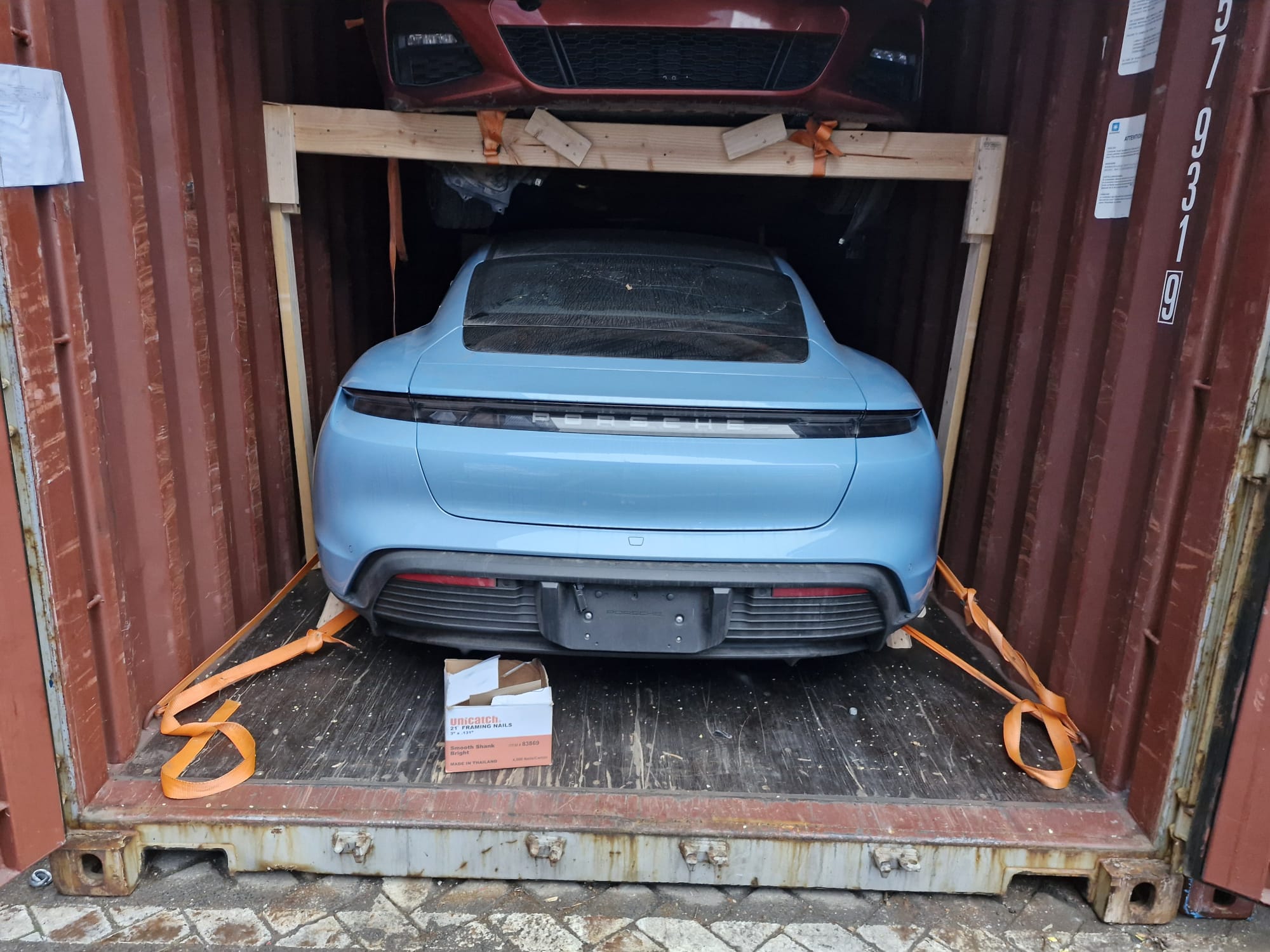 Porsche in container
