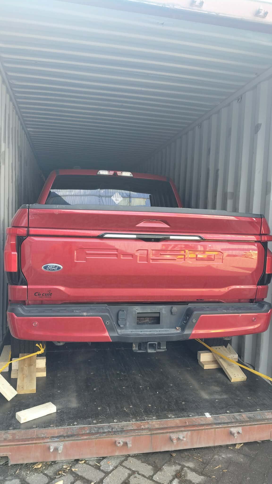 Ford F-150 in container